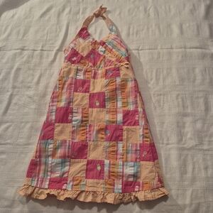 Gymboree girls size 9 Popsicle Party Patchwork Halter Top Dress VGUC